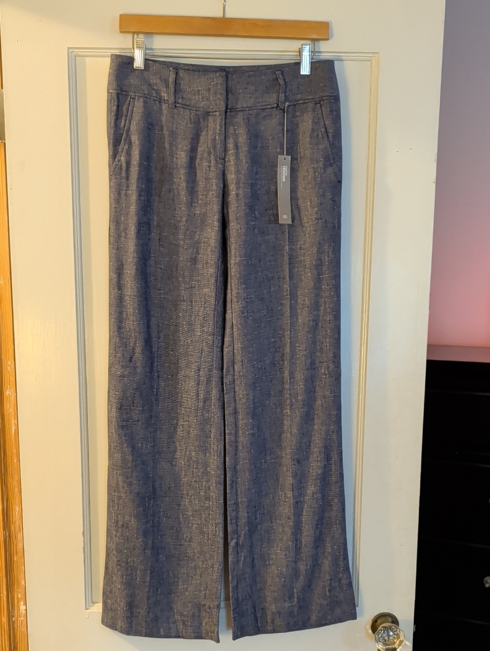 NWT LOFT Marisa Trouser in Dark Denim Blue, Sz 00